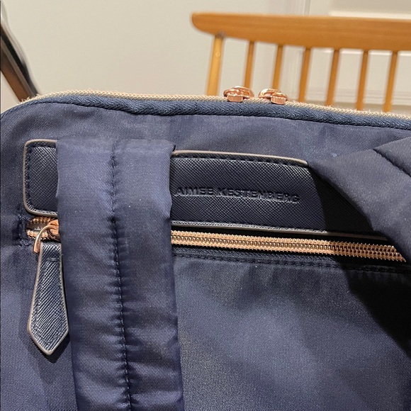 Aimee Kestenberg navy Backpack with Gold Accents - Picture 8 of 9